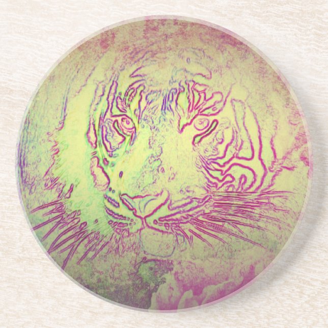 Porta-copos De Arenito Primavera Tiger (Frente)