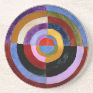 Porta-copos De Arenito Primeiro Disque por Robert Delaunay