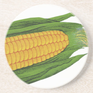 Porta-copos De Arenito Produtos Hortícolas de Comida; Milho Amarelo no f