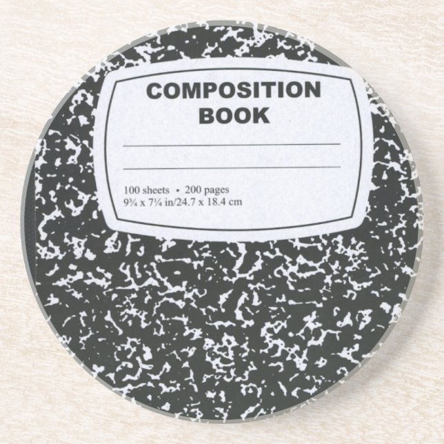 Porta-copos De Arenito Professora do livro de composição (Frente)