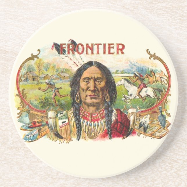 Porta-copos De Arenito Publicidade Frontier para cigarros (Frente)