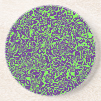 Porta-copos De Arenito Rastreio Verde e Roxo