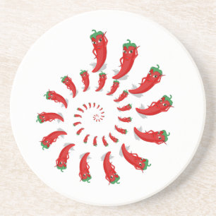 Porta-copos De Arenito Red Pepper Diva Spiral