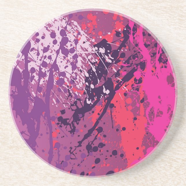 Porta-copos De Arenito Red Splatter (Frente)