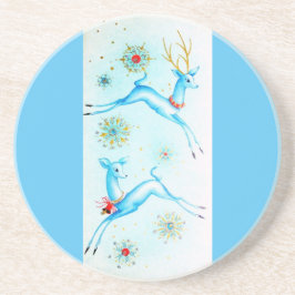 Porta-copos De Arenito Rena bonita do meio século do vintage