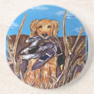 PORTA-COPOS DE ARENITO RETRIEVER DOURADO