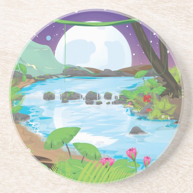 Porta-copos De Arenito Rio RainForest (Frente)