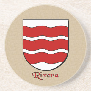 Porta-copos De Arenito Rivera Heraldic Shield