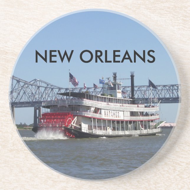 Porta-copos De Arenito Roda de Nova Orleans (Frente)
