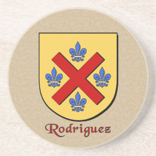 Porta-copos De Arenito Rodriguez Heraldic Shield