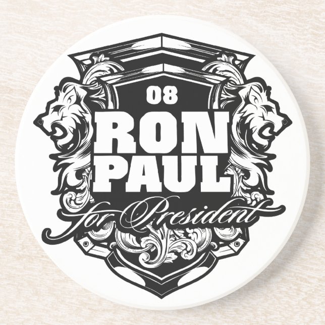 Porta-copos De Arenito Ron Paul para Presidente (Frente)