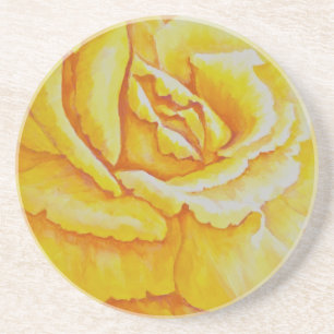 Porta-copos De Arenito Rosa amarelo