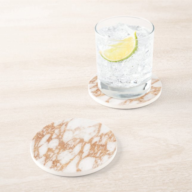 Porta-copos De Arenito rosa dourado (Lateral)