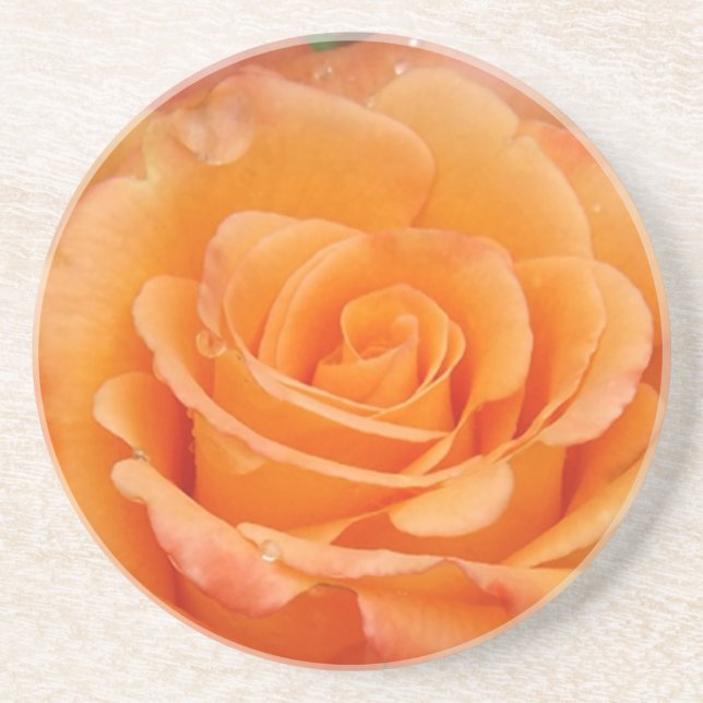 Porta-copos De Arenito Rosa laranja (Frente)