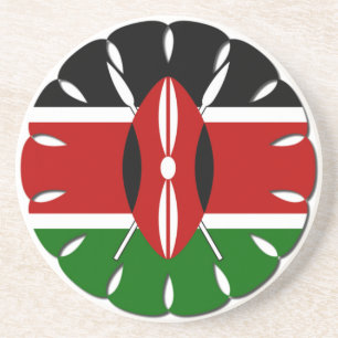 Porta-copos De Arenito Round Kenyan Motif: Um Símbolo Nacional