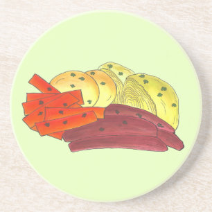 Porta-copos De Arenito Rua. Batata de carne de vaca irlandesa coroada do