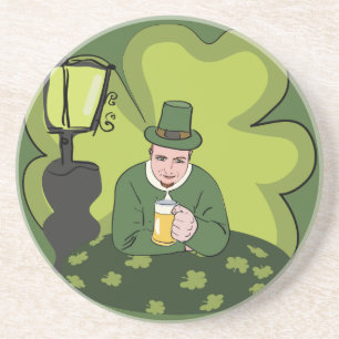 PORTA-COPOS DE ARENITO "RUAS FELIZES. DIA DE PATRICK" LEPRECHAUN