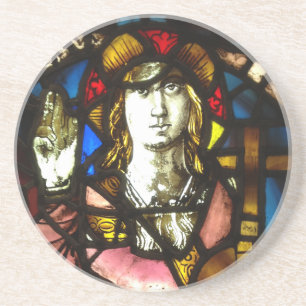 Porta-copos De Arenito Santo George, a Caçadora do Dragão em Vidro Estrei