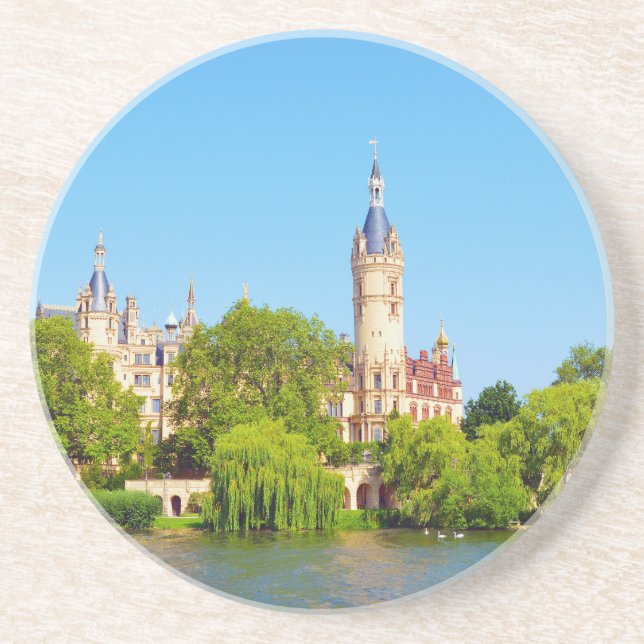 Porta-copos De Arenito Schwerin Palace, Alemanha (Frente)