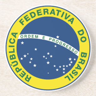 Porta-copos De Arenito Selo Nacional do Brasil