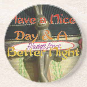 Porta-copos De Arenito Sempre ama Hakuna Matata Tenha um bom dia e um ser