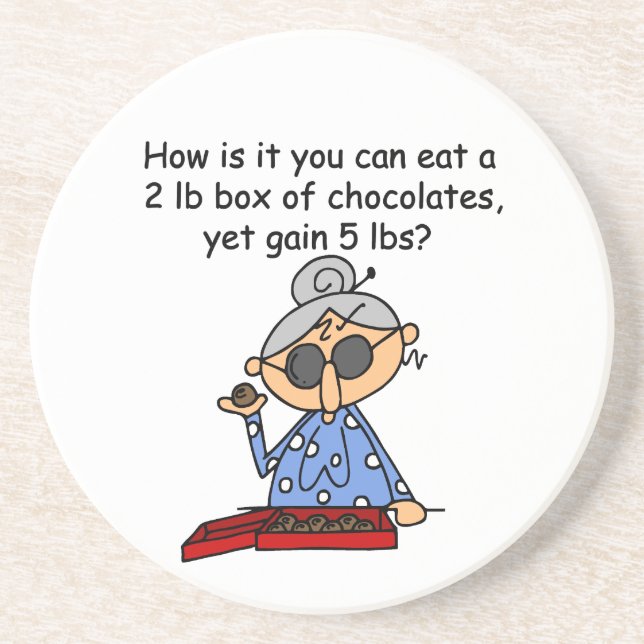 Porta-copos De Arenito Sentido do chocolate (Frente)