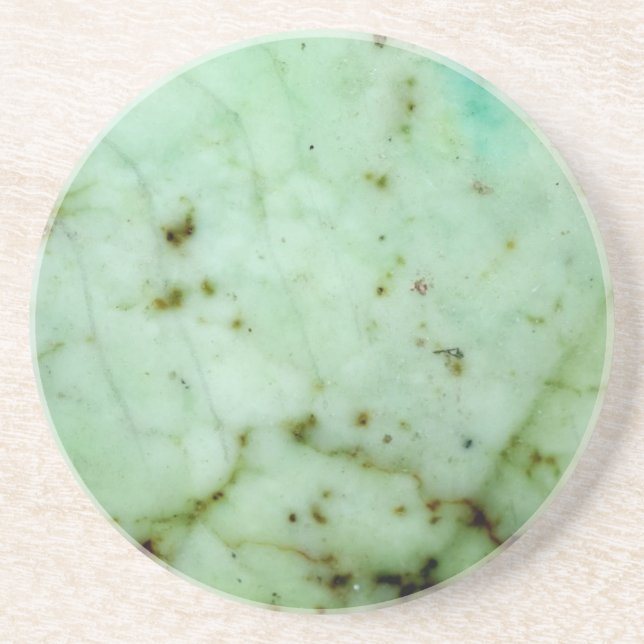 Porta-copos De Arenito Série Gemstone - Jade (Frente)