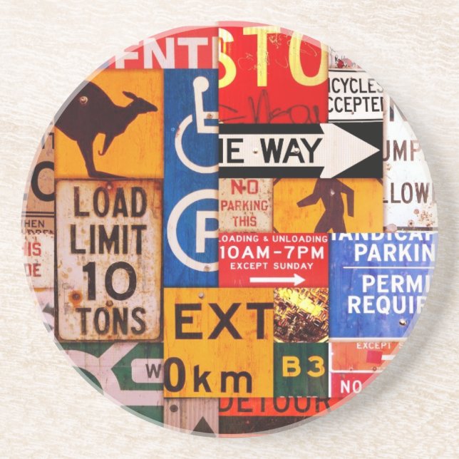 Porta-copos De Arenito Sinais (Frente)