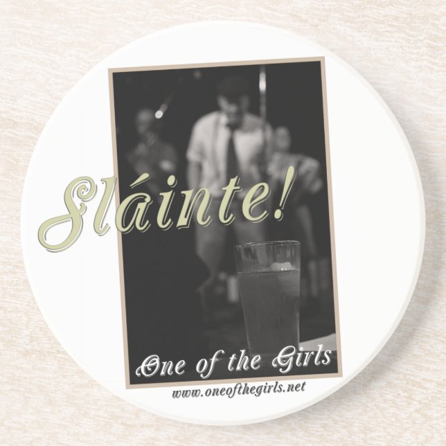 Porta-copos De Arenito Sláinte! (Frente)