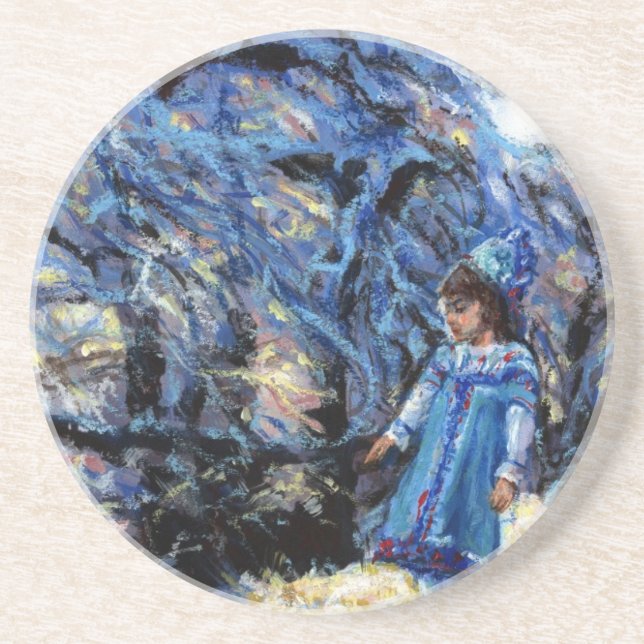 Porta-copos De Arenito Snow Maiden (Frente)
