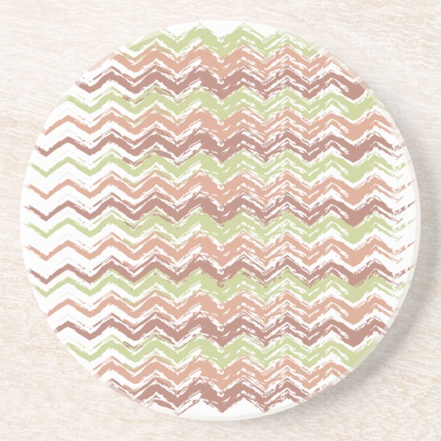 Porta-copos De Arenito Spice Scribble Chevron ZigZag (Frente)