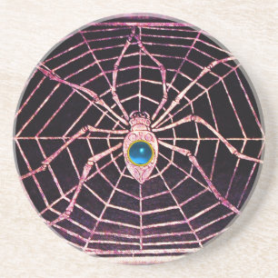 Porta-copos De Arenito SPIDER E WEB Blue Sapphire Black