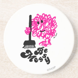 Porta-copos De Arenito Sr. Messy Limpando