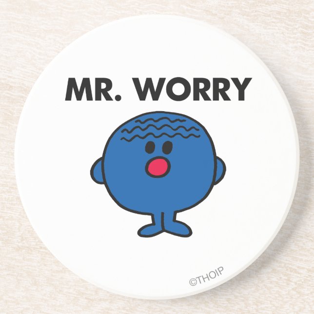 Porta-copos De Arenito Sr. Worry Classic (Frente)