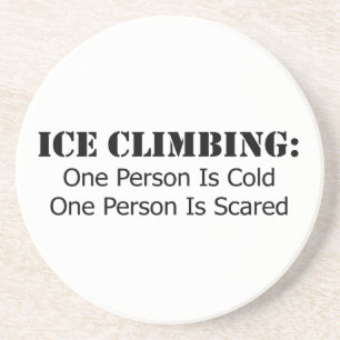Porta-copos De Arenito Subindo Gelo - Frio, Assustado