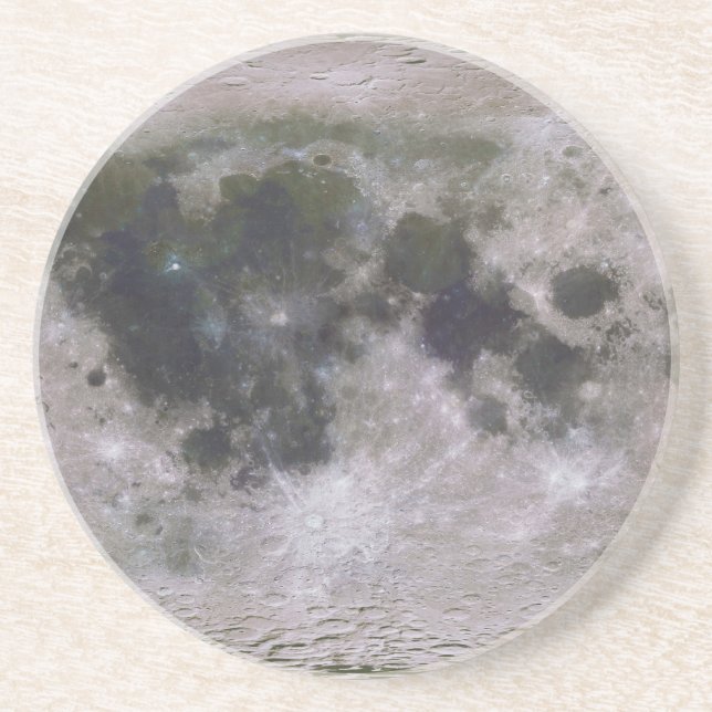 Porta-copos De Arenito Superfície topográfica da lua da terra (Frente)