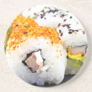 Porta-copos De Arenito Sushi num prato