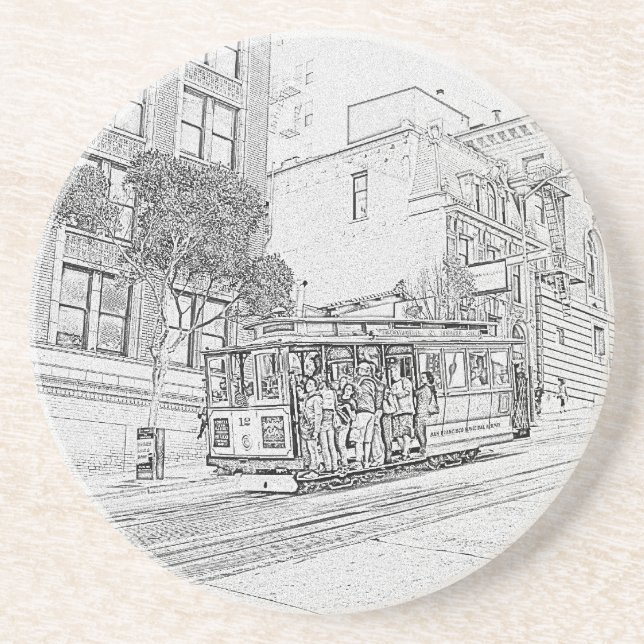 Porta-copos De Arenito Teleférico (Frente)