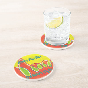 Porta-copos De Arenito Tenha um belo dia e uma noite melhor com gratidão