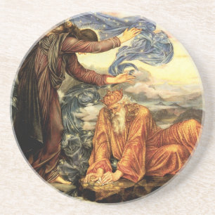 Porta-copos De Arenito Terra à vista de Evelyn De Morgan, Arte Vitoriana