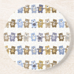 Porta-copos De Arenito teste padrão de um urso de ursinho do brinquedo