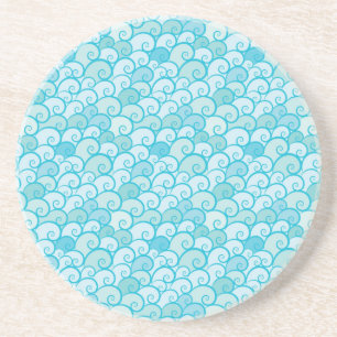 Porta-copos De Arenito Teste padrão do mar