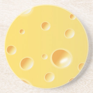 Porta-copos De Arenito Textura amarela do queijo suíço