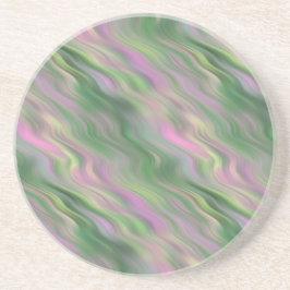 Porta-copos De Arenito Textura ondulada rosa de chicote