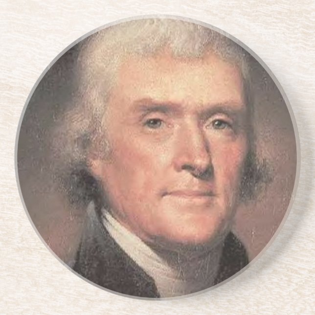 Porta-copos De Arenito Thomas Jefferson (Frente)