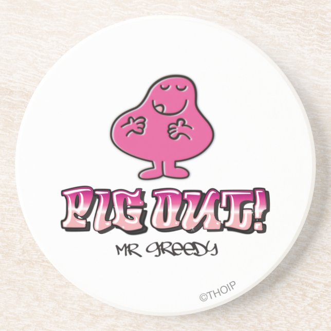 Porta-copos De Arenito Tire O Porco! (Frente)