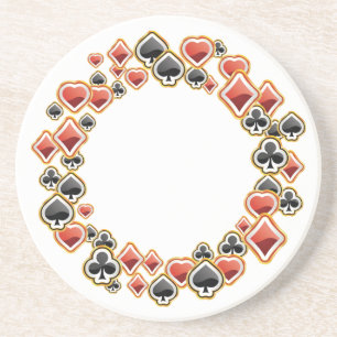 Porta-copos De Arenito Tocando Cartões