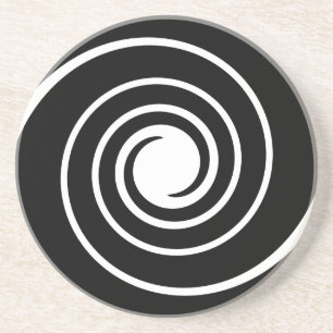 Porta-copos De Arenito Torção preto e branco