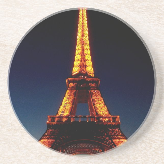 Porta-copos De Arenito Torre Eiffel em Paris (Frente)