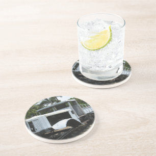 Porta-copos De Arenito Trem Militar WW2 na Ponte Rio Kwai